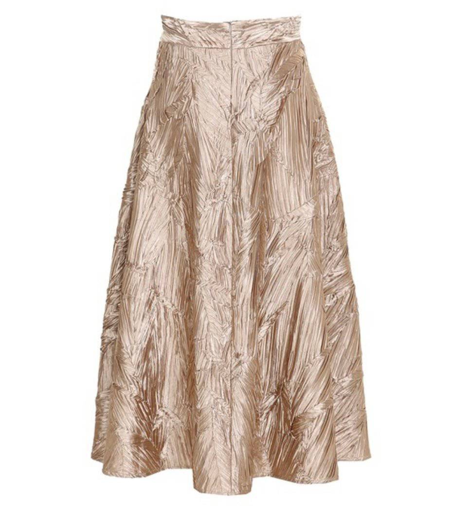 Emerald Taffeta Midi Skirt with Waist Embellishment - Premium Collection - Bella Boutique & Bellasbylola.com