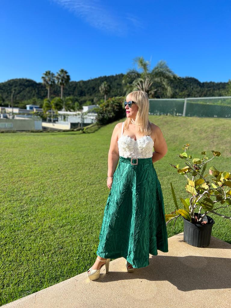 Exquisite Green Midi Skirt - Premium Clothing - Bella Boutique & Bellasbylola.com