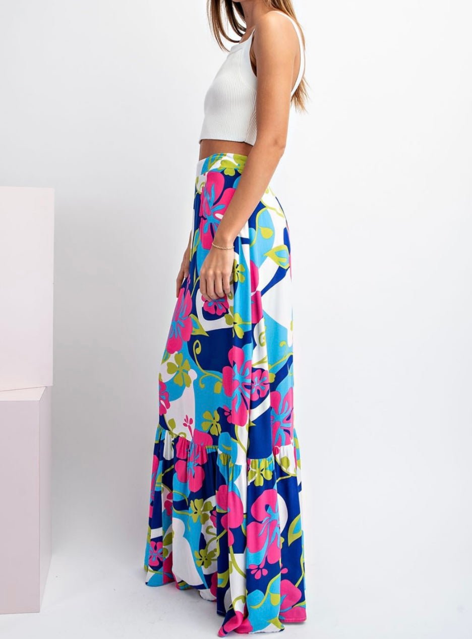 Floral Print Maxi Skirt - Bella Boutique & Bellasbylola.com