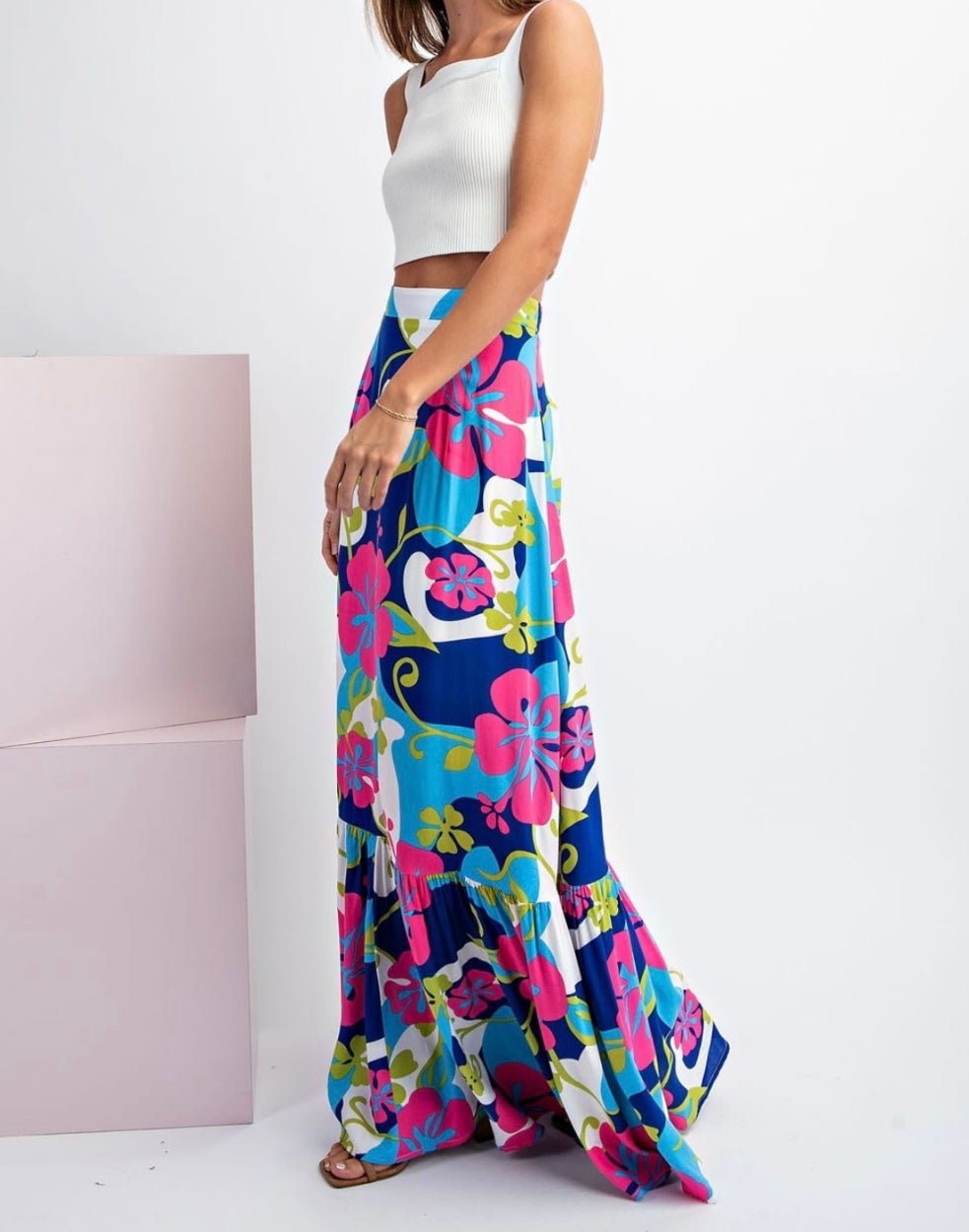 Floral Print Maxi Skirt - Bella Boutique & Bellasbylola.com