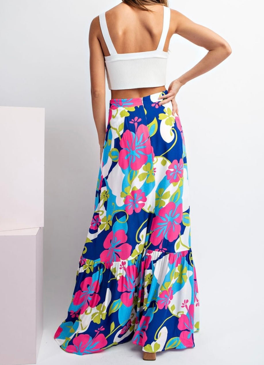 Floral Print Maxi Skirt - Bella Boutique & Bellasbylola.com