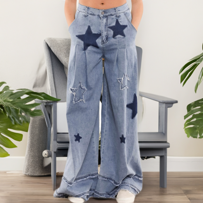 Star LightDenim Pants - Bella Boutique & Bellasbylola.com