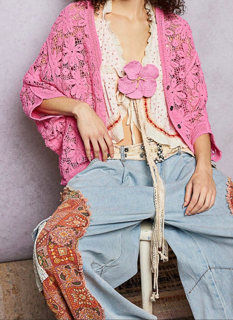 Crochet Flower Belt - Handcrafted Accessory - Bella Boutique & Bellasbylola.com
