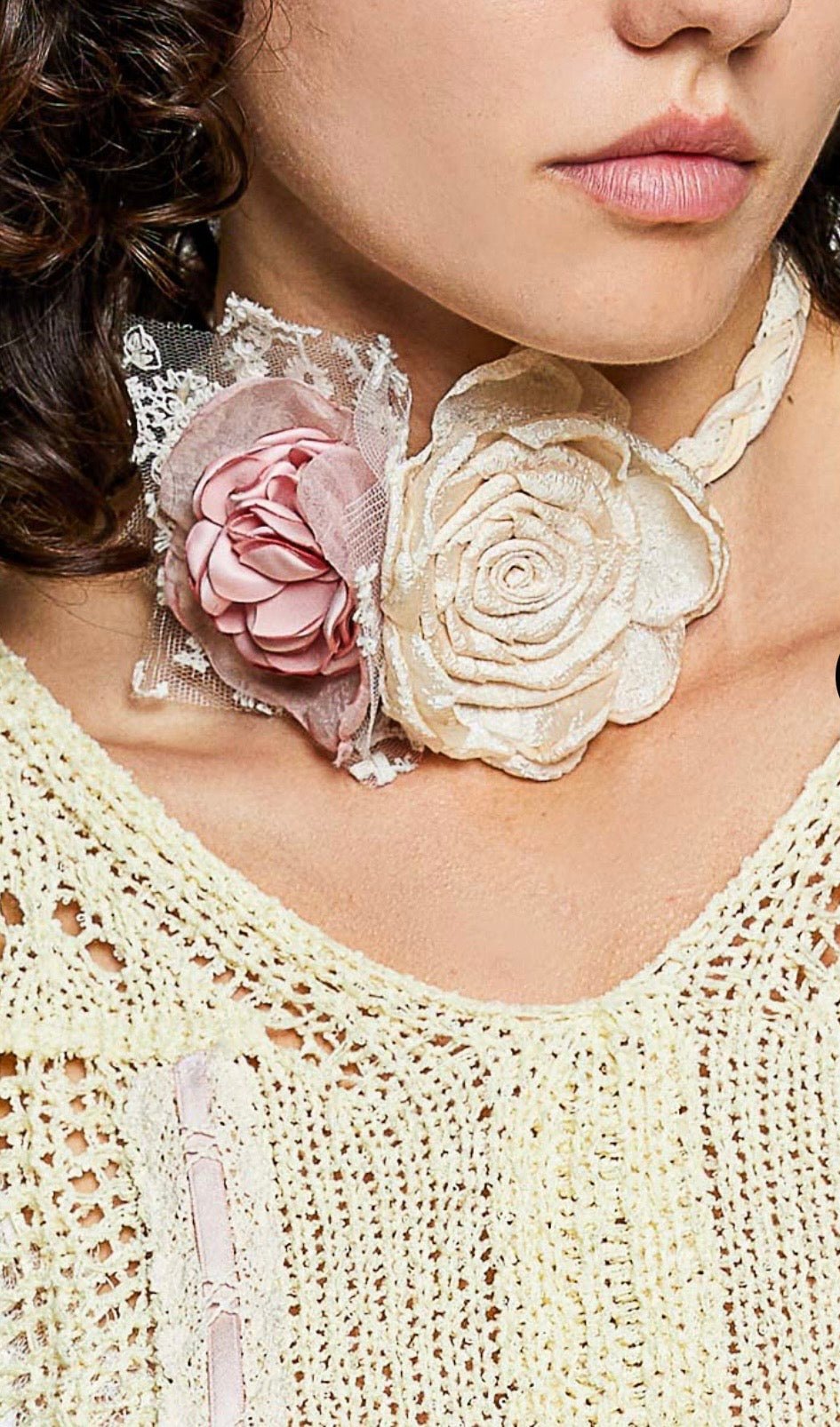 Handmade Crochet Flower Belt with Trim Detailing