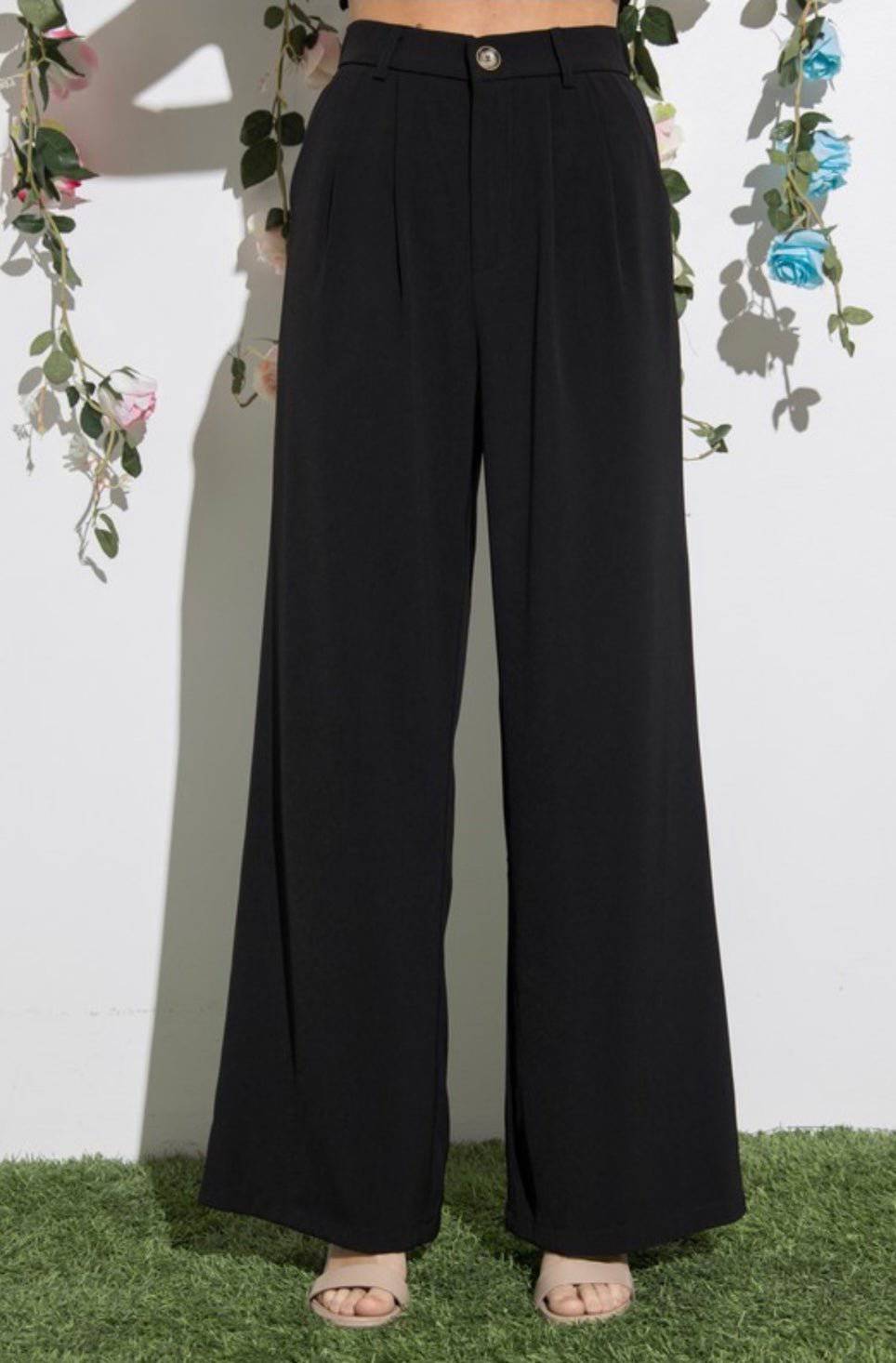 Hot Pink Trouser Pants - Andrea Collection - Bella Boutique & Bellasbylola.com