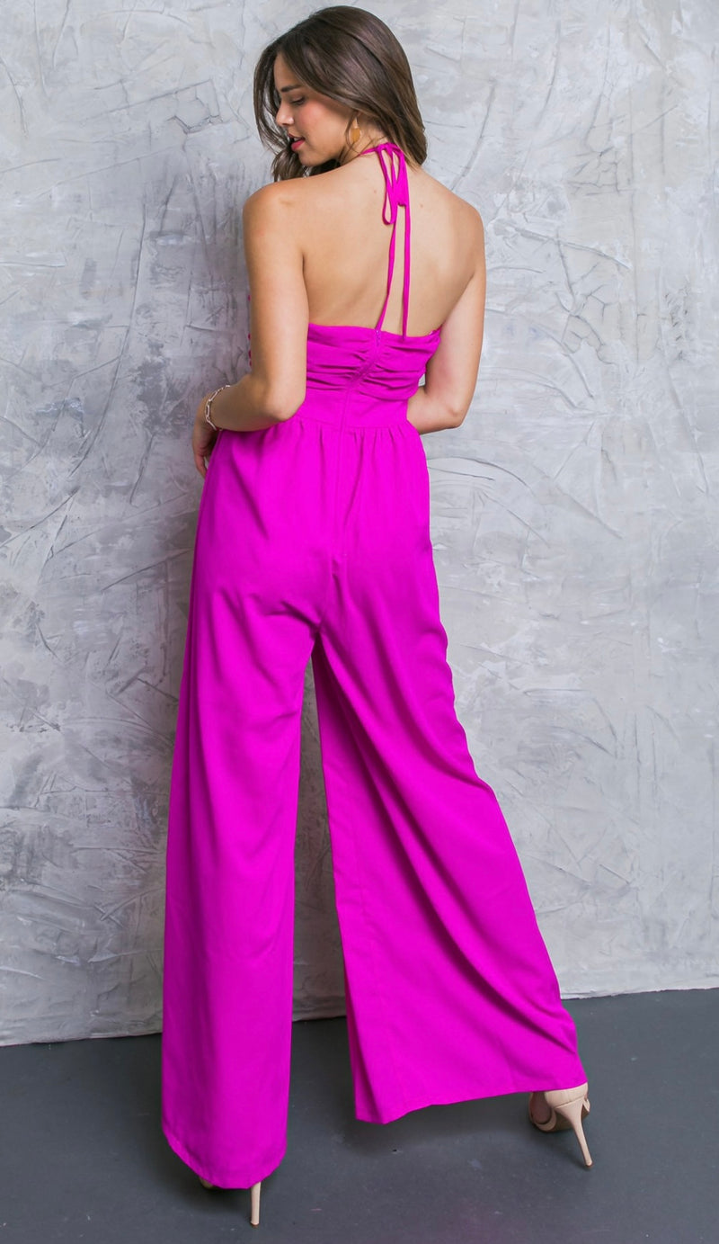 Magenta Jumpsuit - Bellasbylola.com