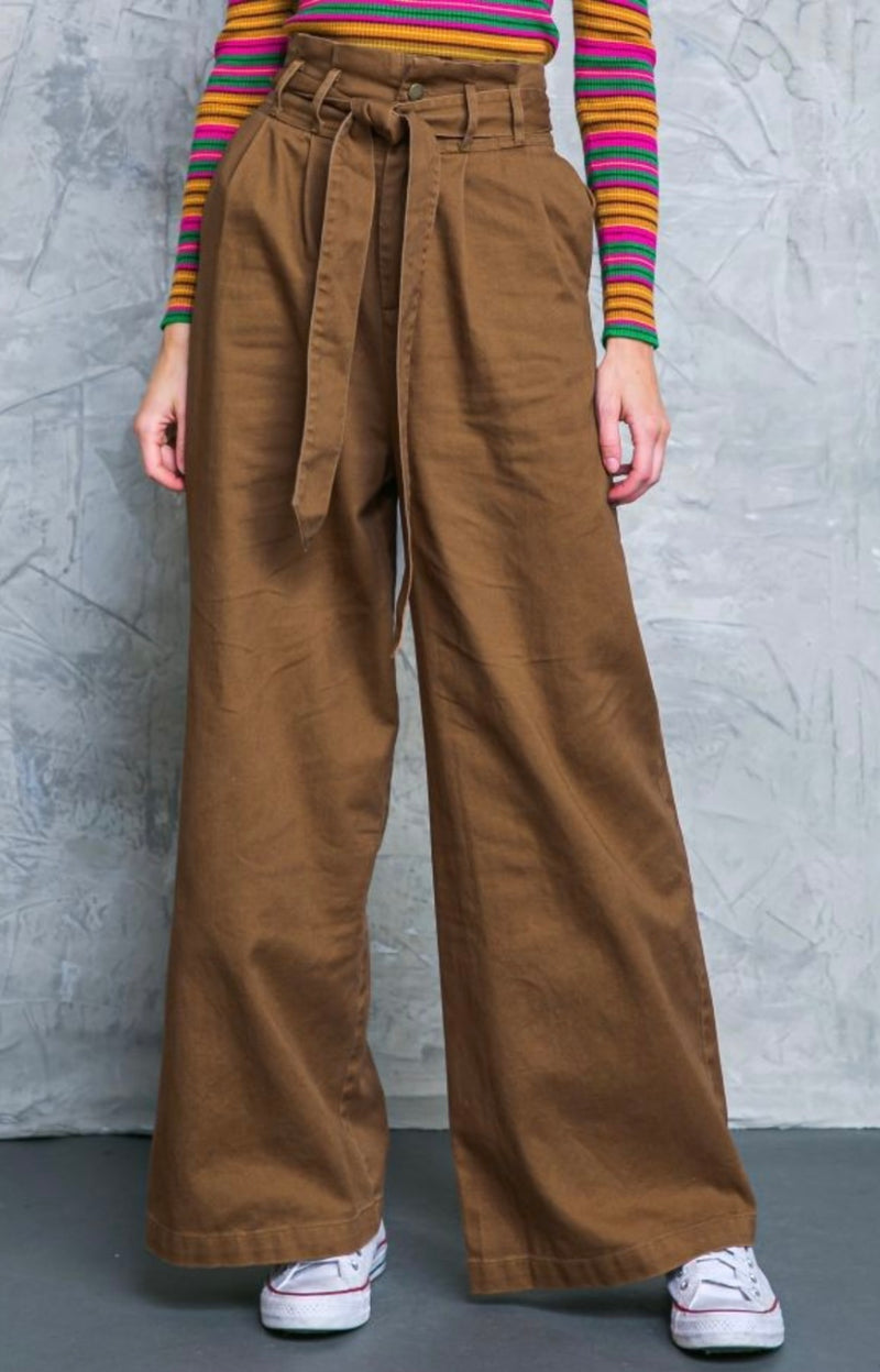 Paperbag Pants (brown or green) - Bellasbylola.com