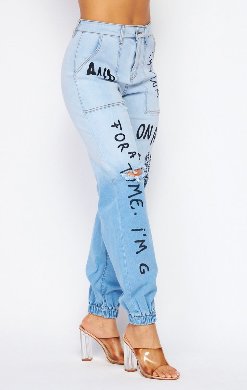 Denim Jogger - Bellasbylola.com