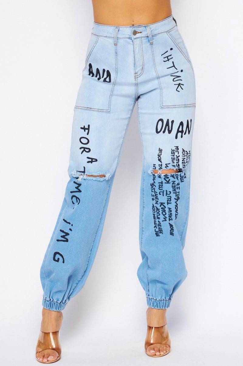 Denim Jogger - Bellasbylola.com