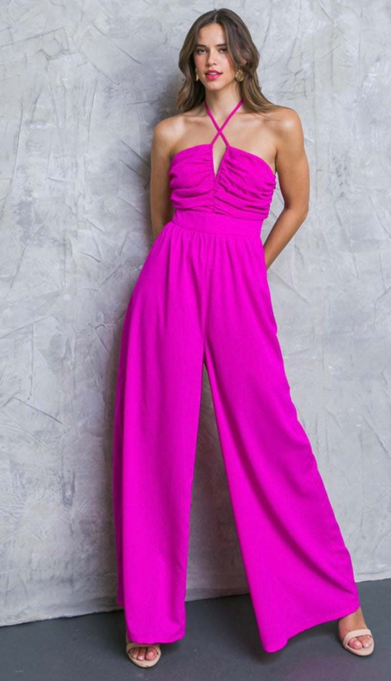 Magenta Jumpsuit - Bellasbylola.com