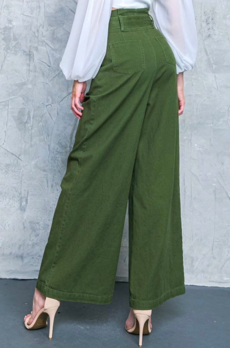 Paperbag Pants (brown or green) - Bellasbylola.com