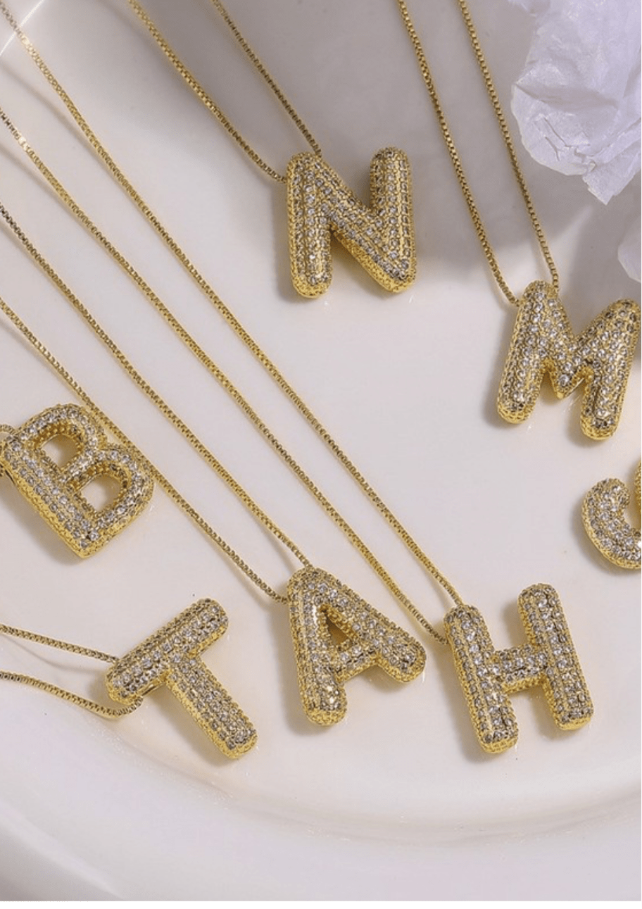 Pave Rhinestone Bubble Necklace - Bella Boutique & Bellasbylola.com