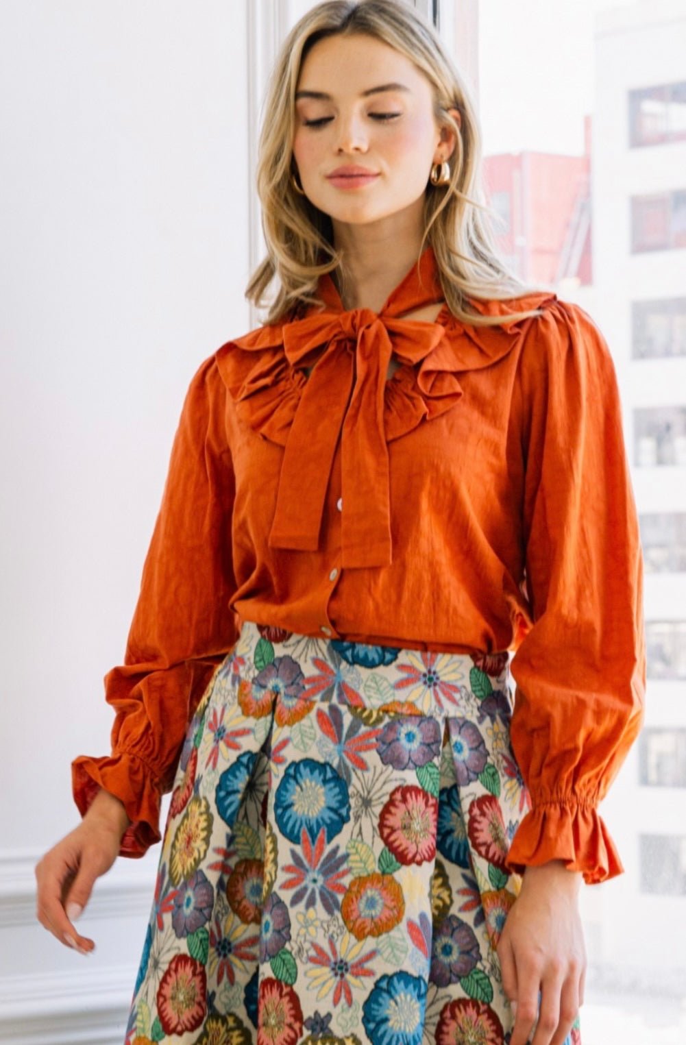 Pastel Jacquard Pleated Midi Skirt" - "Chic pastel midi skirt - Bella Boutique & Bellasbylola.com