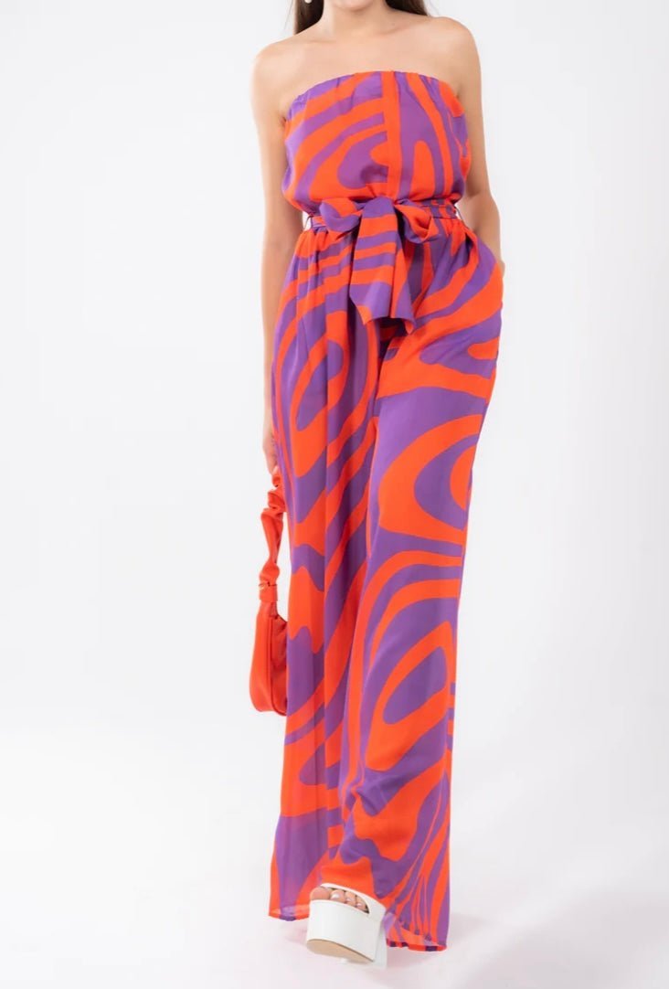 Sheer Linen Jumpsuit with Wide Leg, Sash Belt & Pockets - Bella Boutique & Bellasbylola.com