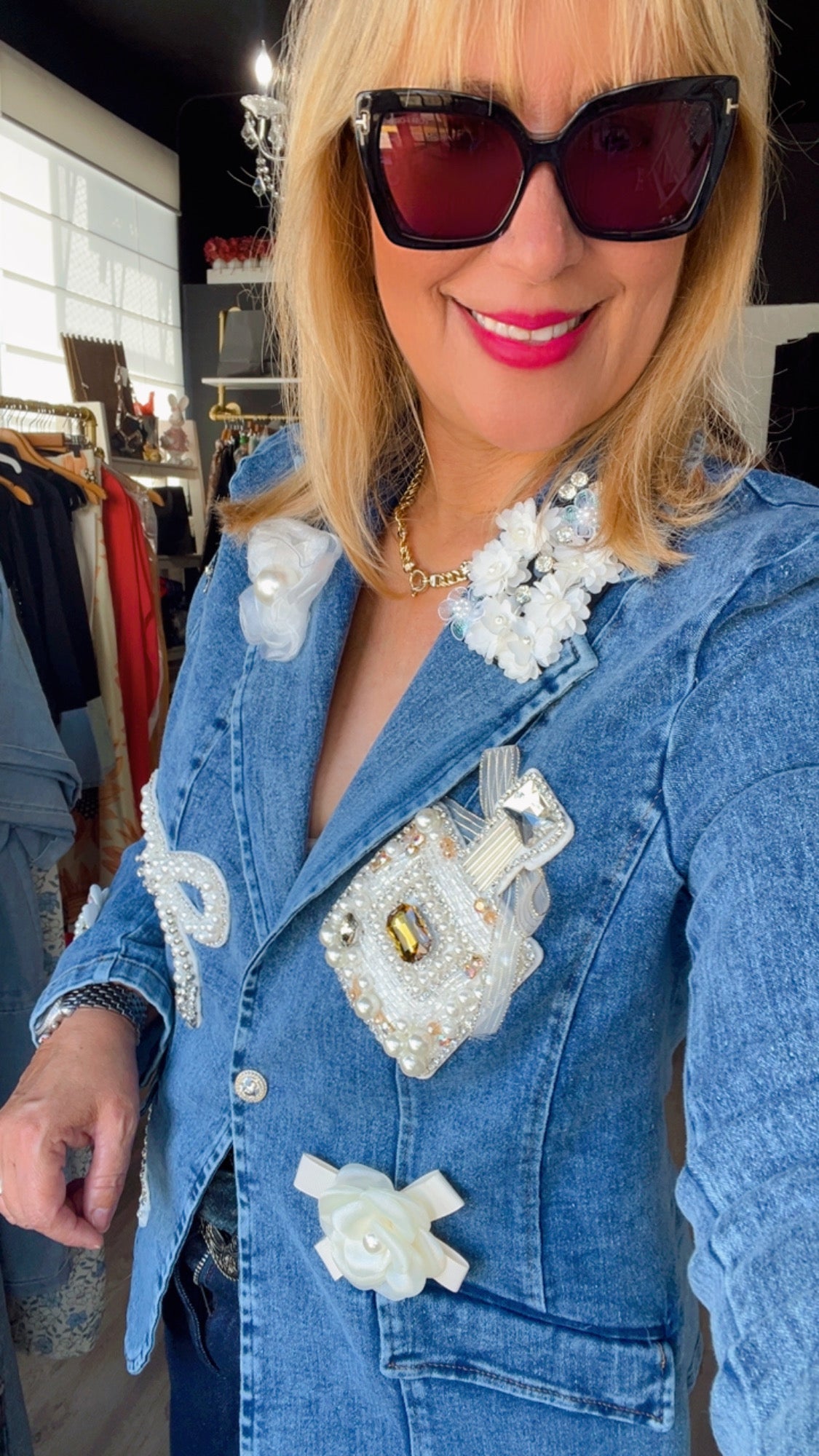 Like Channel Denim Blazer - PRE ORDER NOW - Bella Boutique & Bellasbylola.com