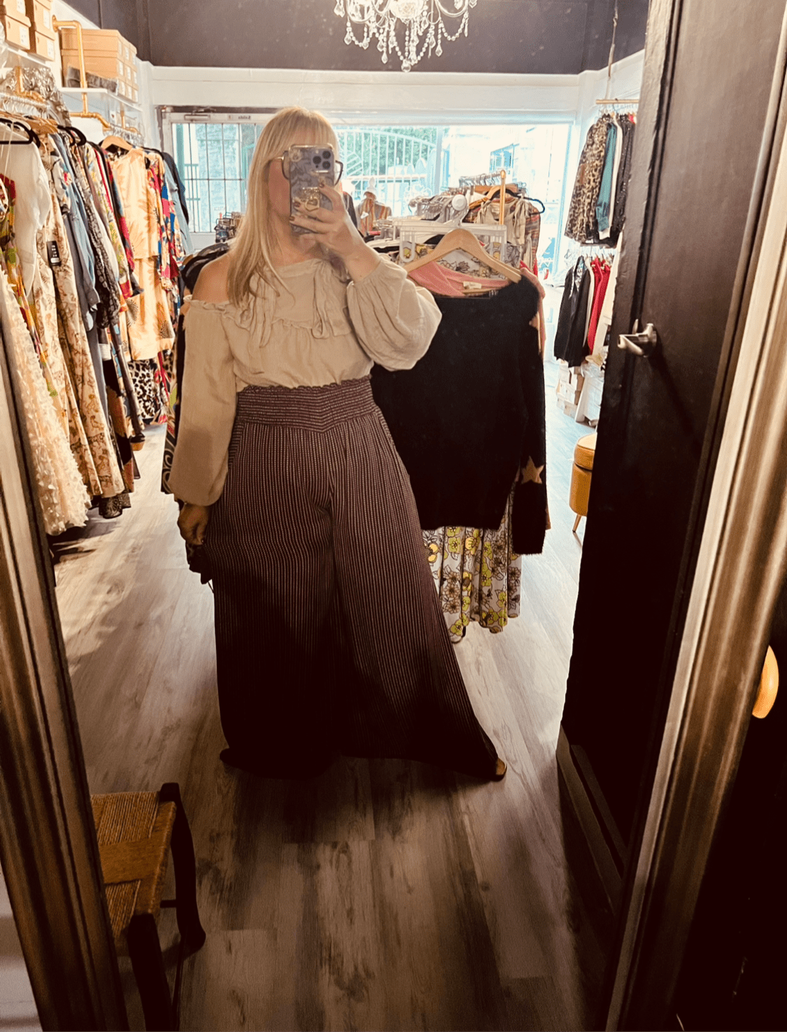 Smocked Waist Wide Leg Maxi Pants - High-rise style, Pleated, Side Pockets - True to size - Bella Boutique & Bellasbylola.com