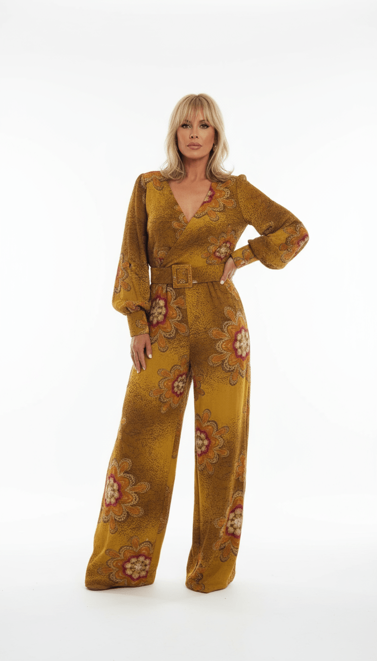 Mustard Jumpsuit -True to size - Bella Boutique & Bellasbylola.com
