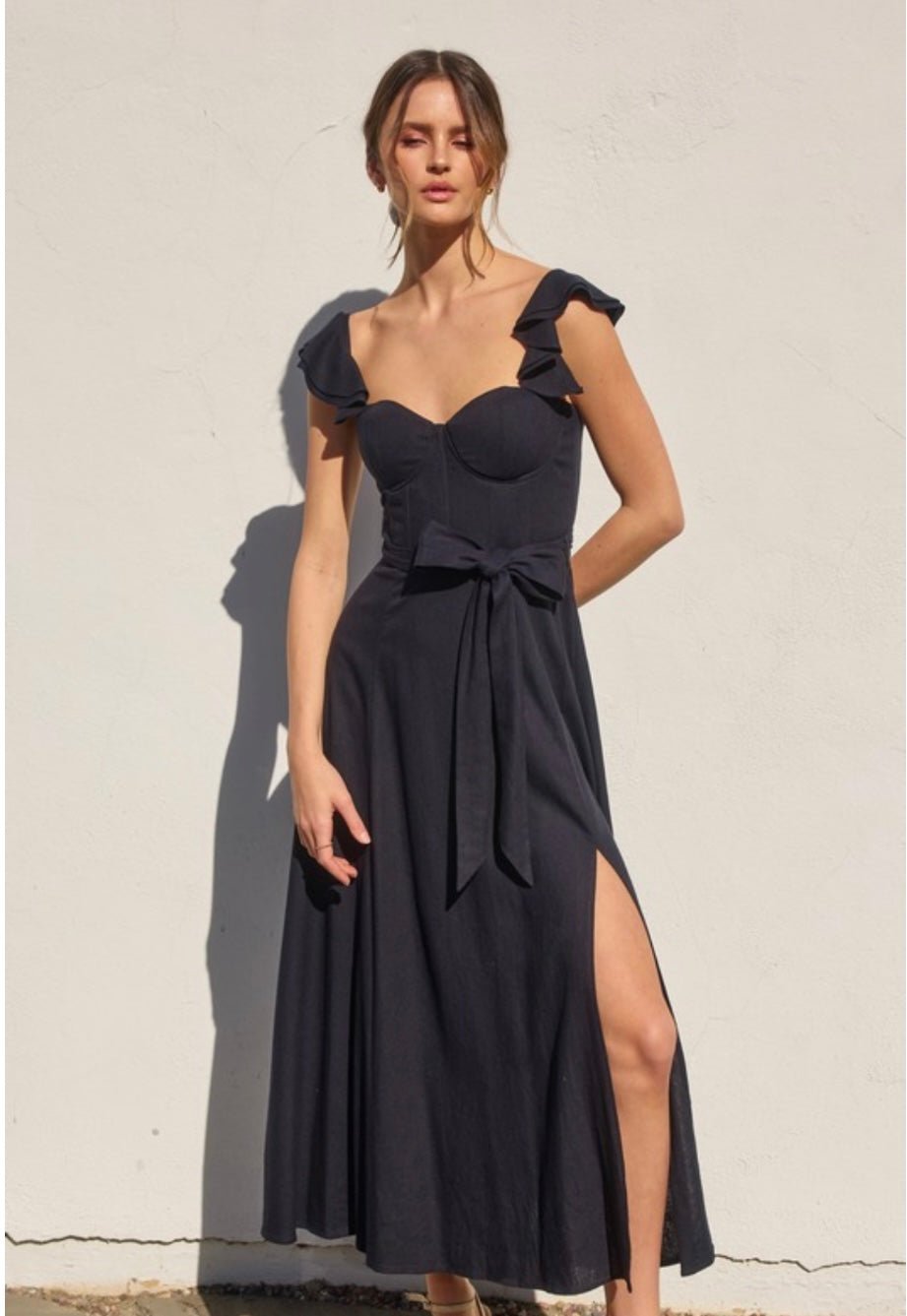 Navy Corset Dress - Premium Clothing 🌟 - Bella Boutique & Bellasbylola.com