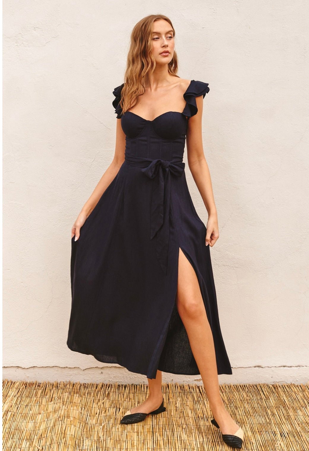 Navy Corset Dress - Premium Clothing 🌟 - Bella Boutique & Bellasbylola.com
