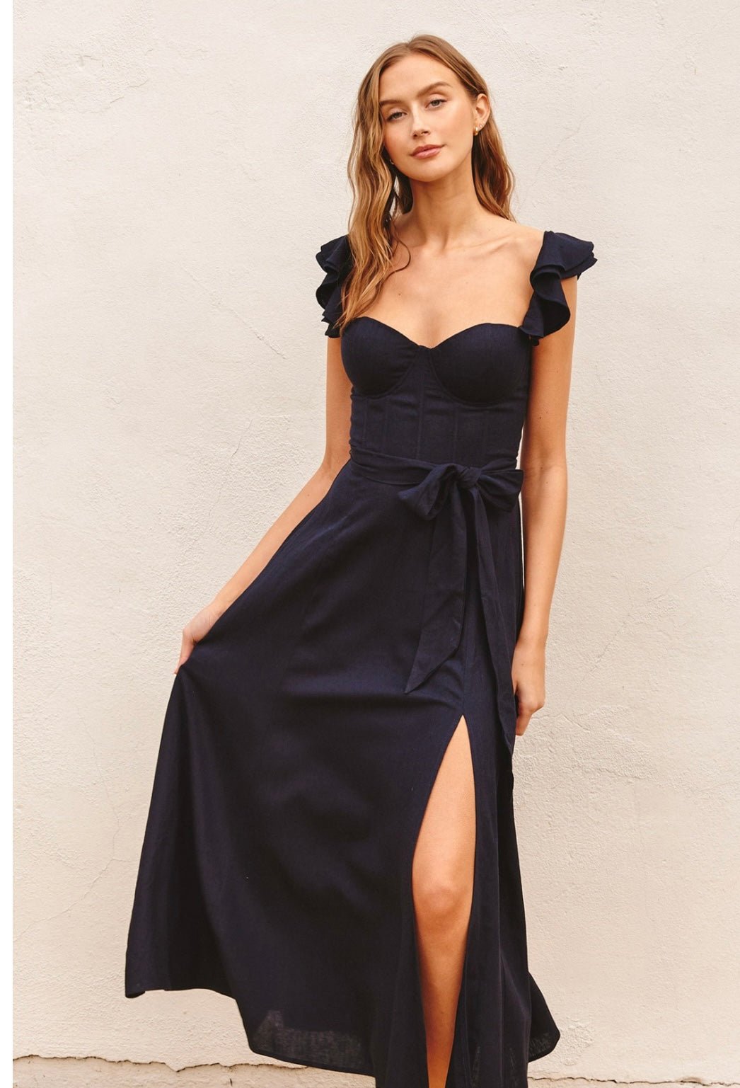 Navy Corset Dress - Premium Clothing 🌟 - Bella Boutique & Bellasbylola.com