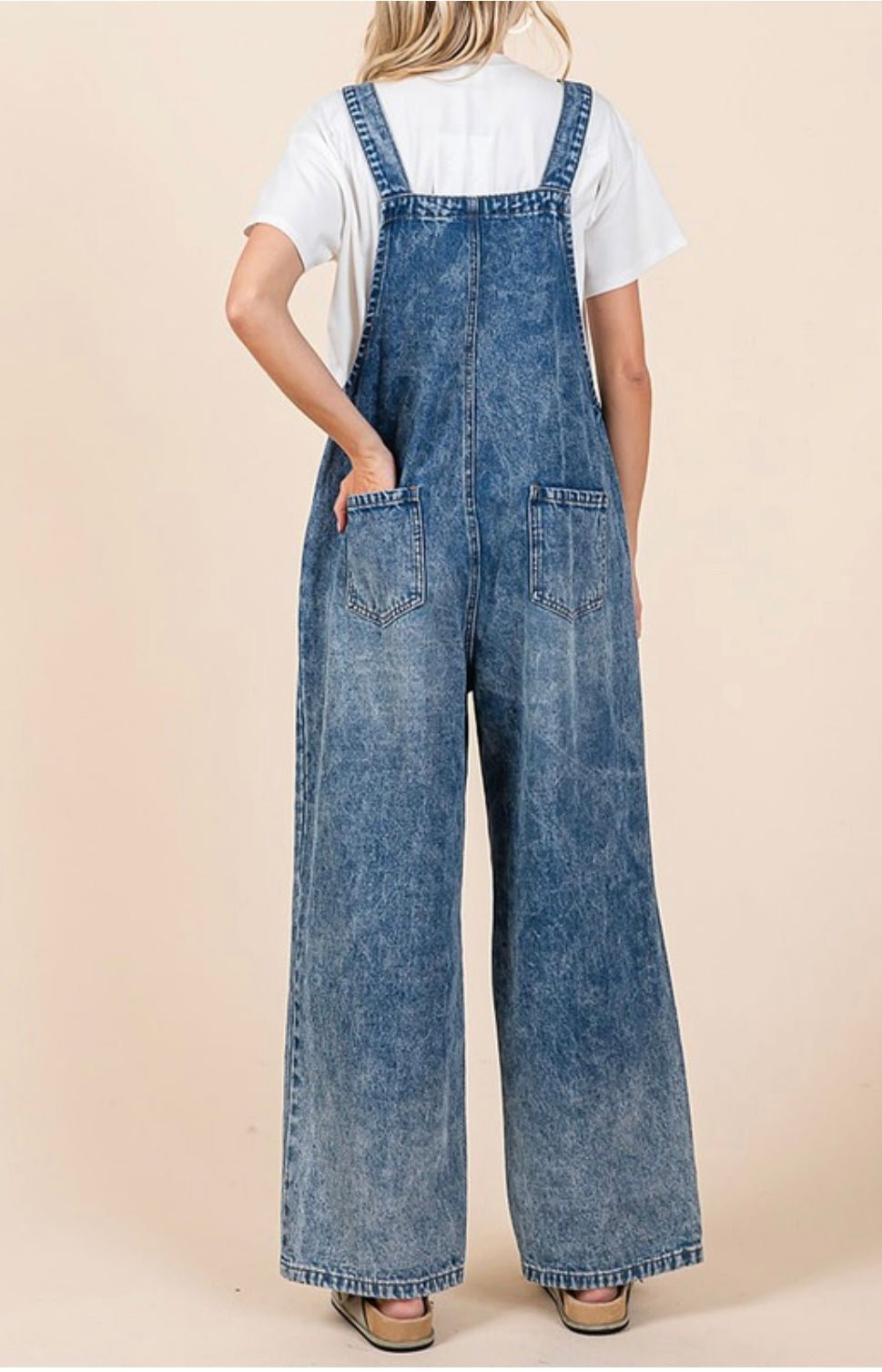 Olivia Denim Wide Leg Overall - In Store & online🌟 - Bella Boutique & Bellasbylola.com