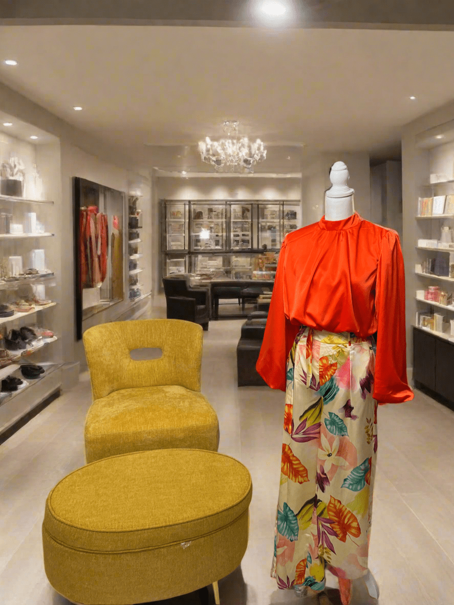 Orange Balloon Satin Top - Bella Boutique & Bellasbylola.com