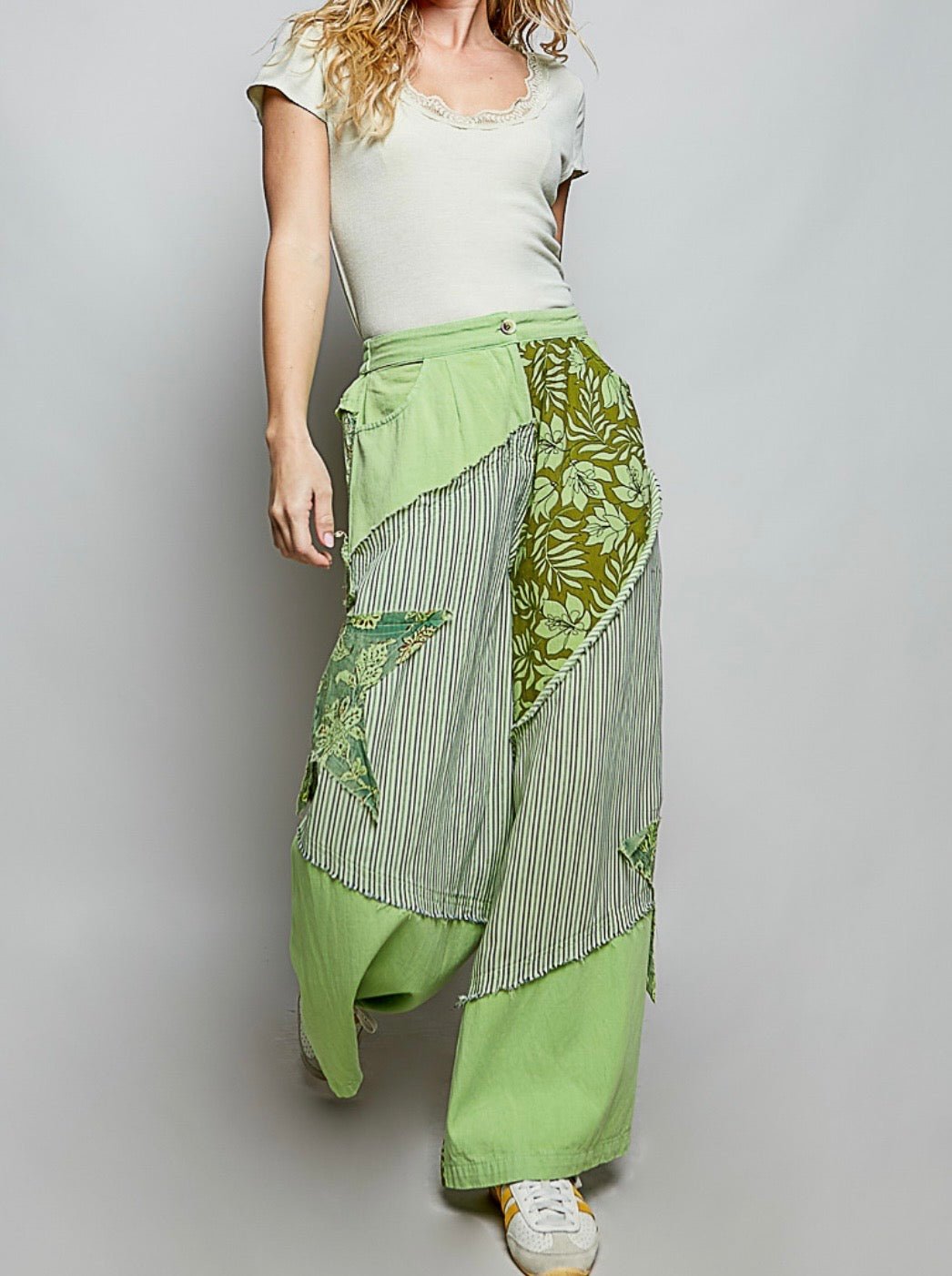 Patchwork Star & Stripes One of a kind Pants - Bella Boutique & Bellasbylola.com