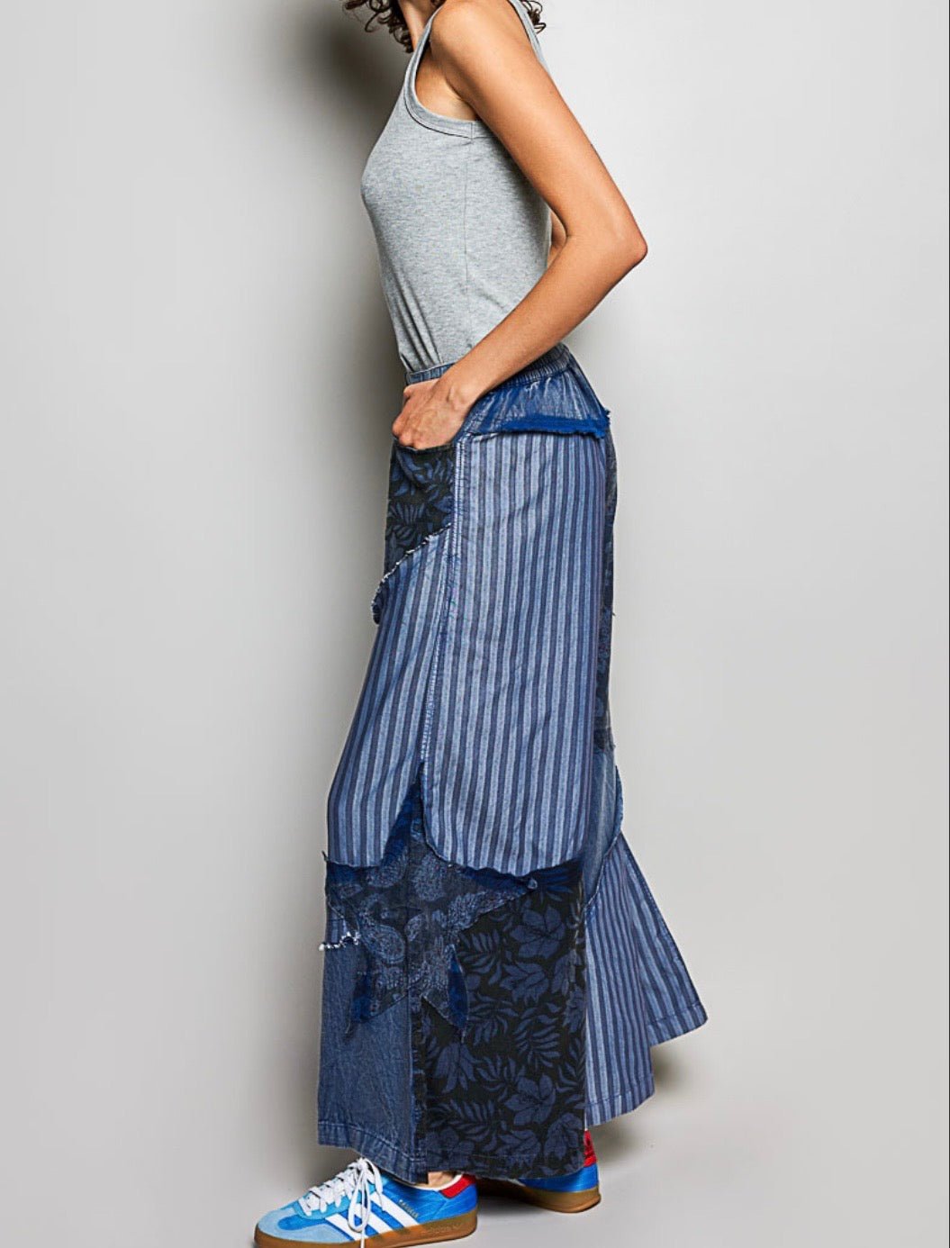 Patchwork Star & Stripes One of a kind Pants - Bella Boutique & Bellasbylola.com