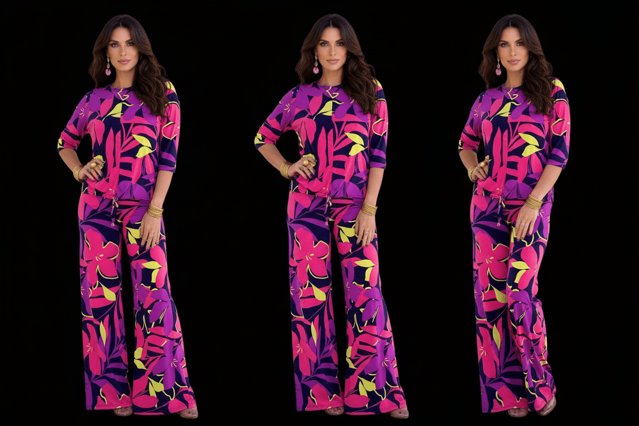 Pia Colors Palazzo Set - NEW🌟. BY DESIGNER PIA COLORS 🌺 / New✨ - Bella Boutique & Bellasbylola.com