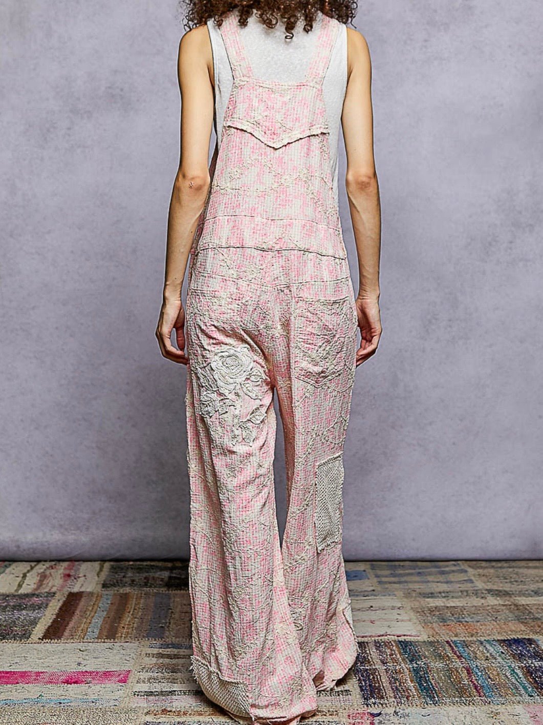 Pink floral Comfy overall - Bella Boutique & Bellasbylola.com