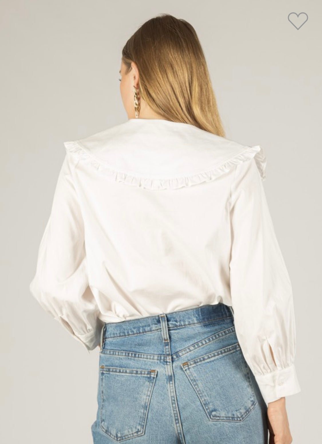 Poplin Oversized Collar Button Up Shirt - Bella Boutique & Bellasbylola.com