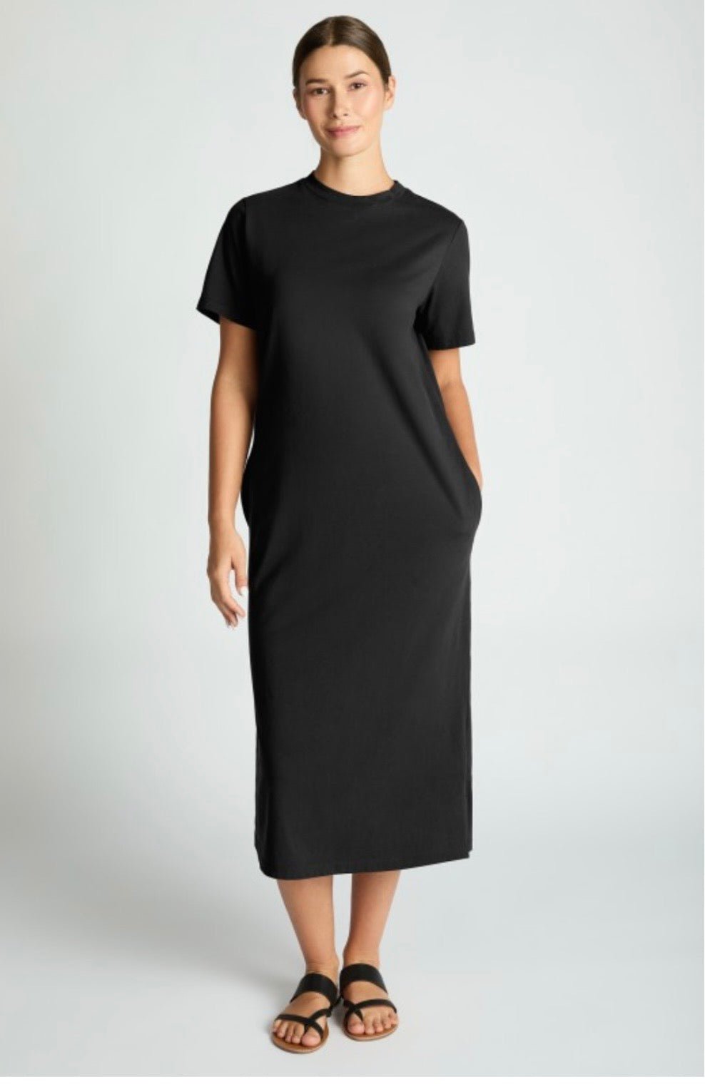 Premium Cotton T-shirt Midi Dress - Bella Boutique & Bellasbylola.com