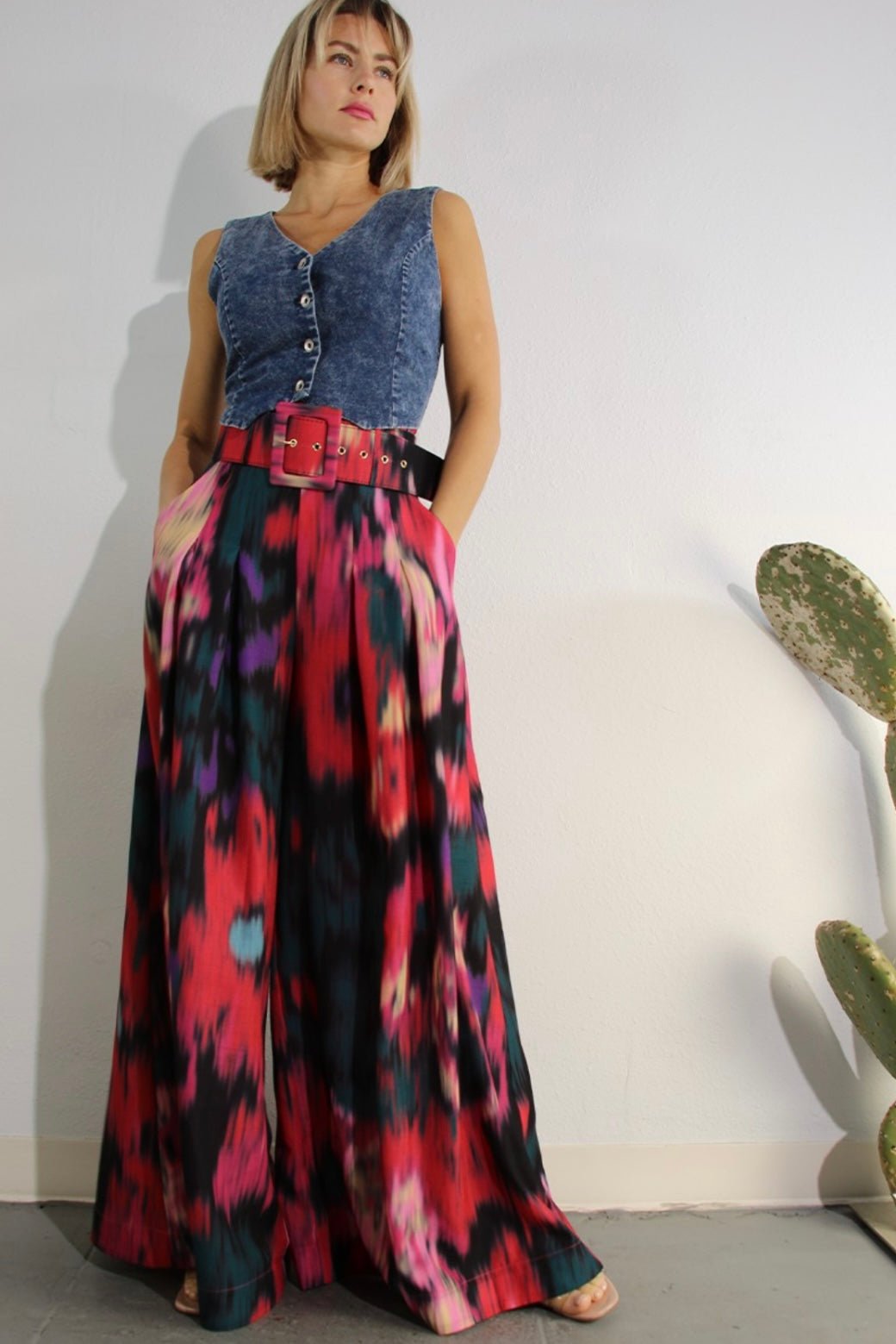 Premium Maxi Tide dye Palazzo Pants with belt ✨ - Bella Boutique & Bellasbylola.com