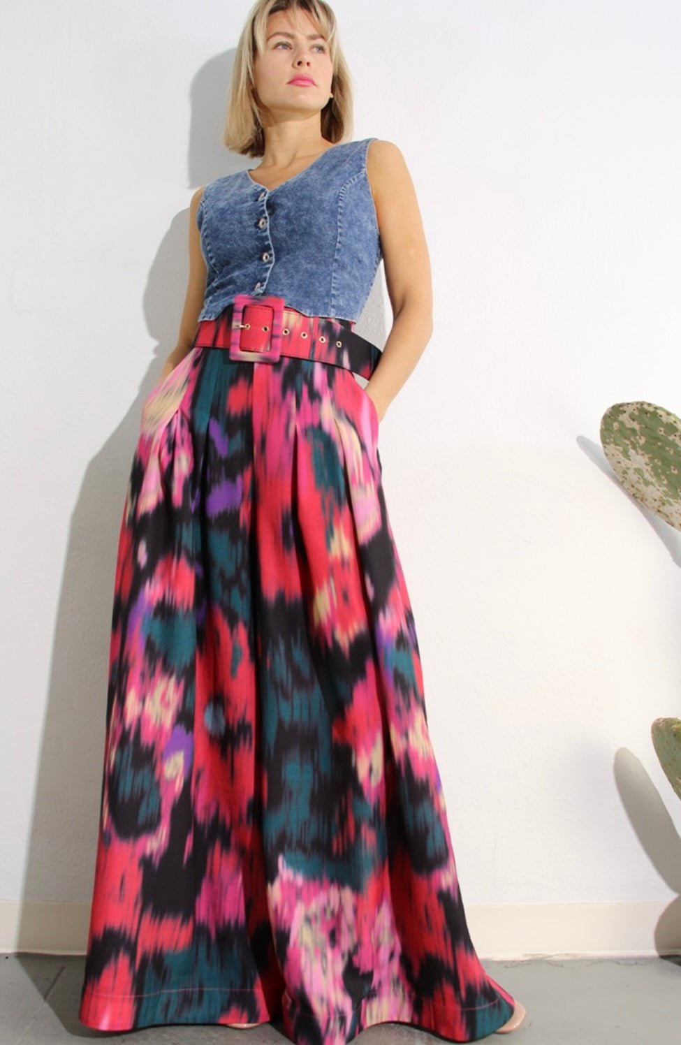 Premium Maxi Tide dye Palazzo Pants with belt ✨ - Bella Boutique & Bellasbylola.com