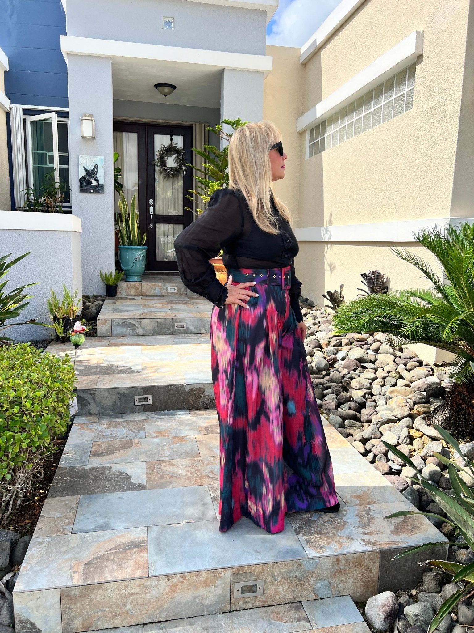 Premium Maxi Tide dye Palazzo Pants with belt ✨ - Bella Boutique & Bellasbylola.com