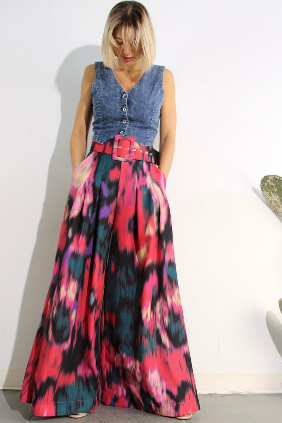 Premium Maxi Tide dye Palazzo Pants with belt ✨ - Bella Boutique & Bellasbylola.com