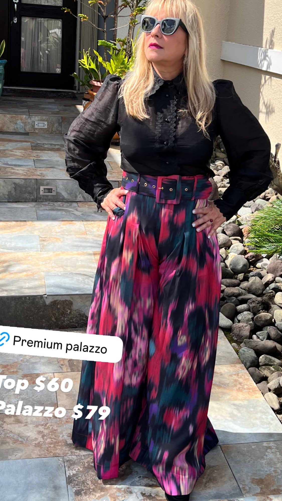 Premium Maxi Tide dye Palazzo Pants with belt ✨ - Bella Boutique & Bellasbylola.com
