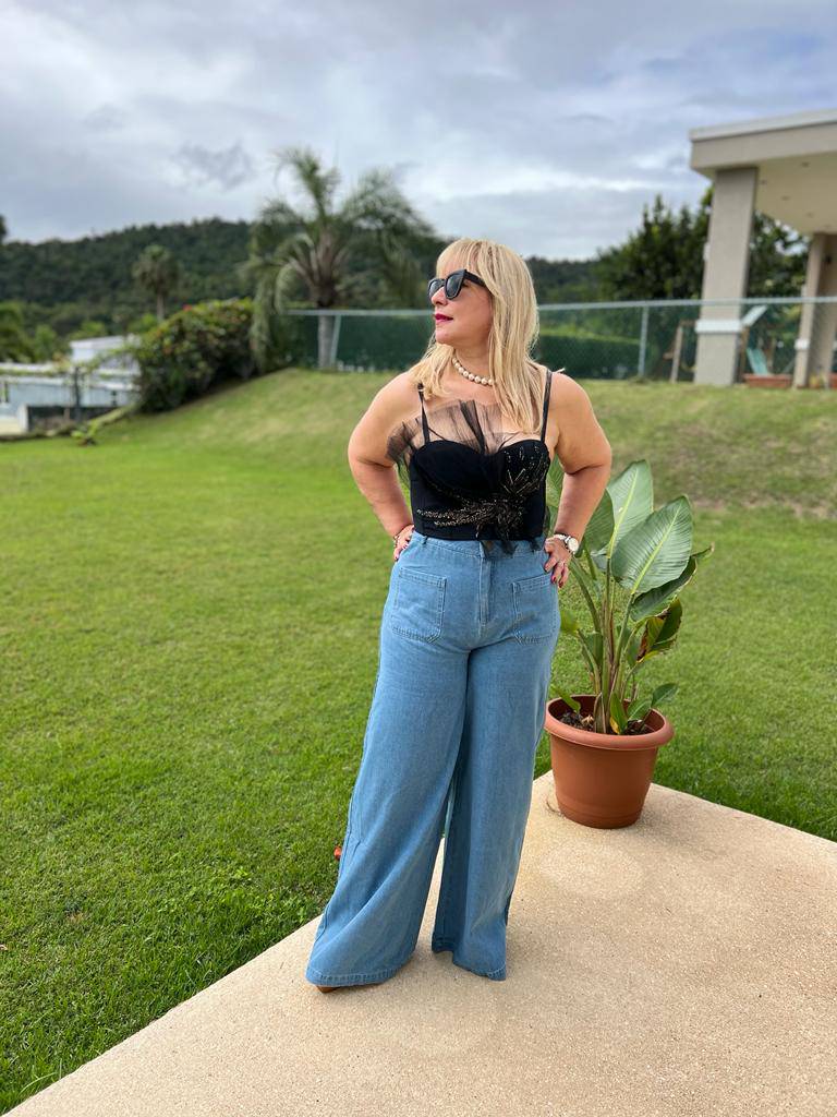 Timeless Chic: Retro Palazzo Jeans - Classic Style & Comfort - Bella Boutique & Bellasbylola.com