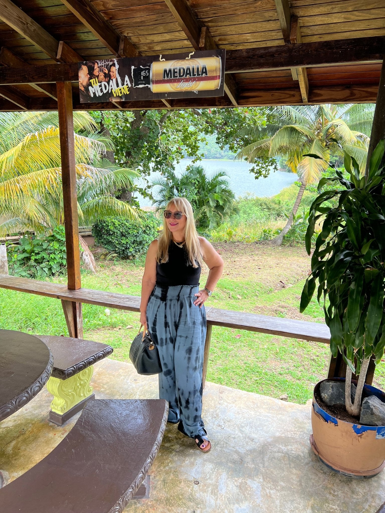 Tie dye Vintage Black Palazzo Pants - Bella Boutique & Bellasbylola.com