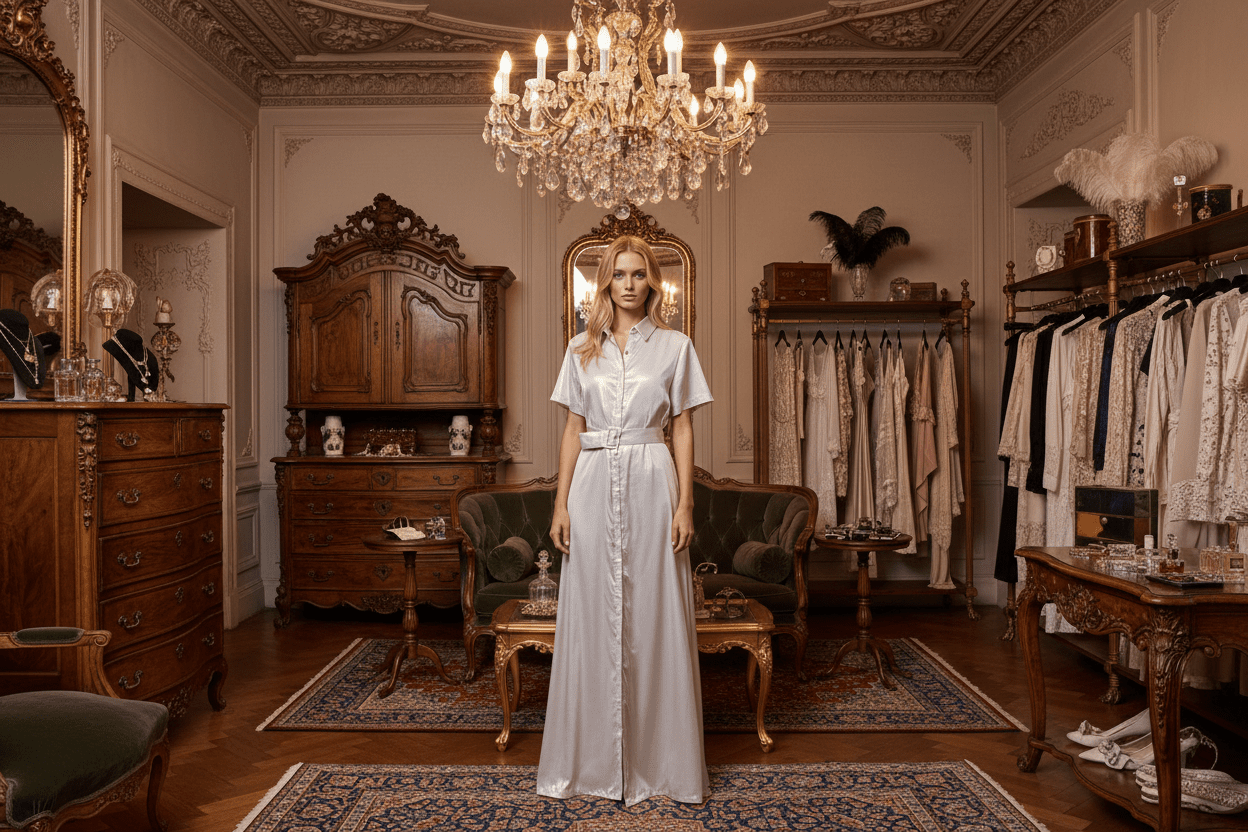 True to Size Champagne Maxi Dress - Button Down - Free Pick up in Caguas - Bella Boutique & Bellasbylola.com