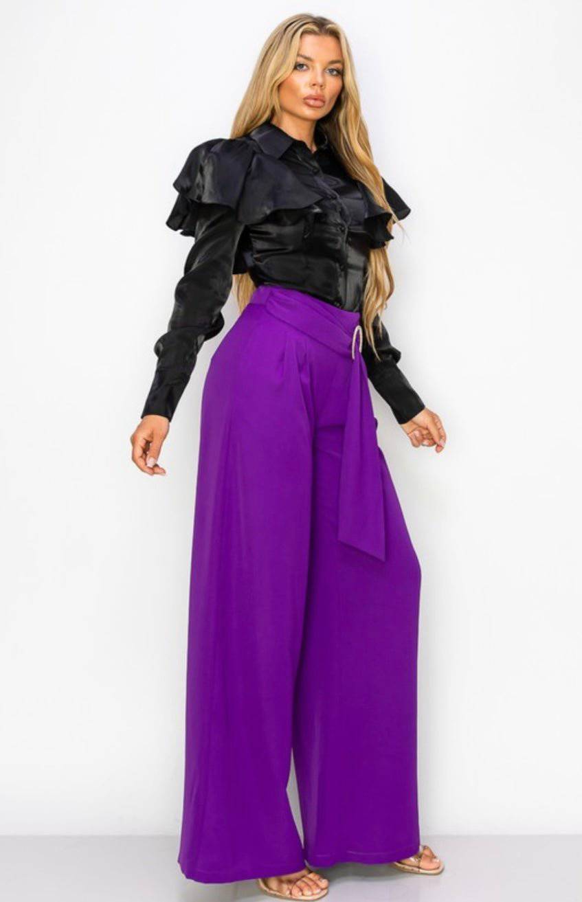 Violeta Palazzo Pants - Bella Boutique & Bellasbylola.com