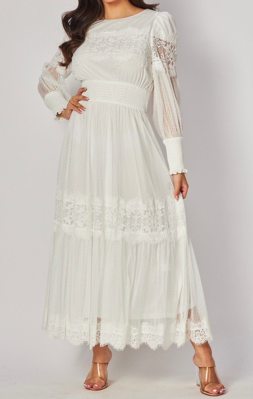 Indulge in the luxurious beauty of our New White Lace Maxi Dress✨ - Bella Boutique & Bellasbylola.com