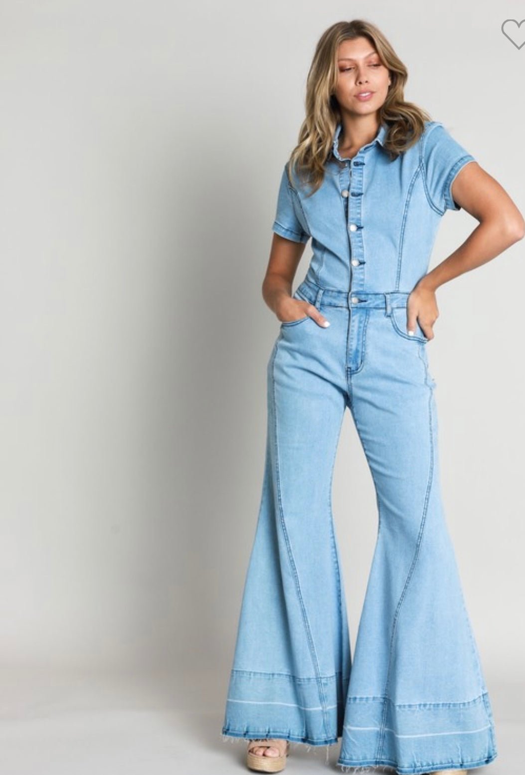 Western-Inspired Wide Leg Denim Jumpsuit - Stylish Comfort for Rodeo Season! - Bella Boutique & Bellasbylola.com