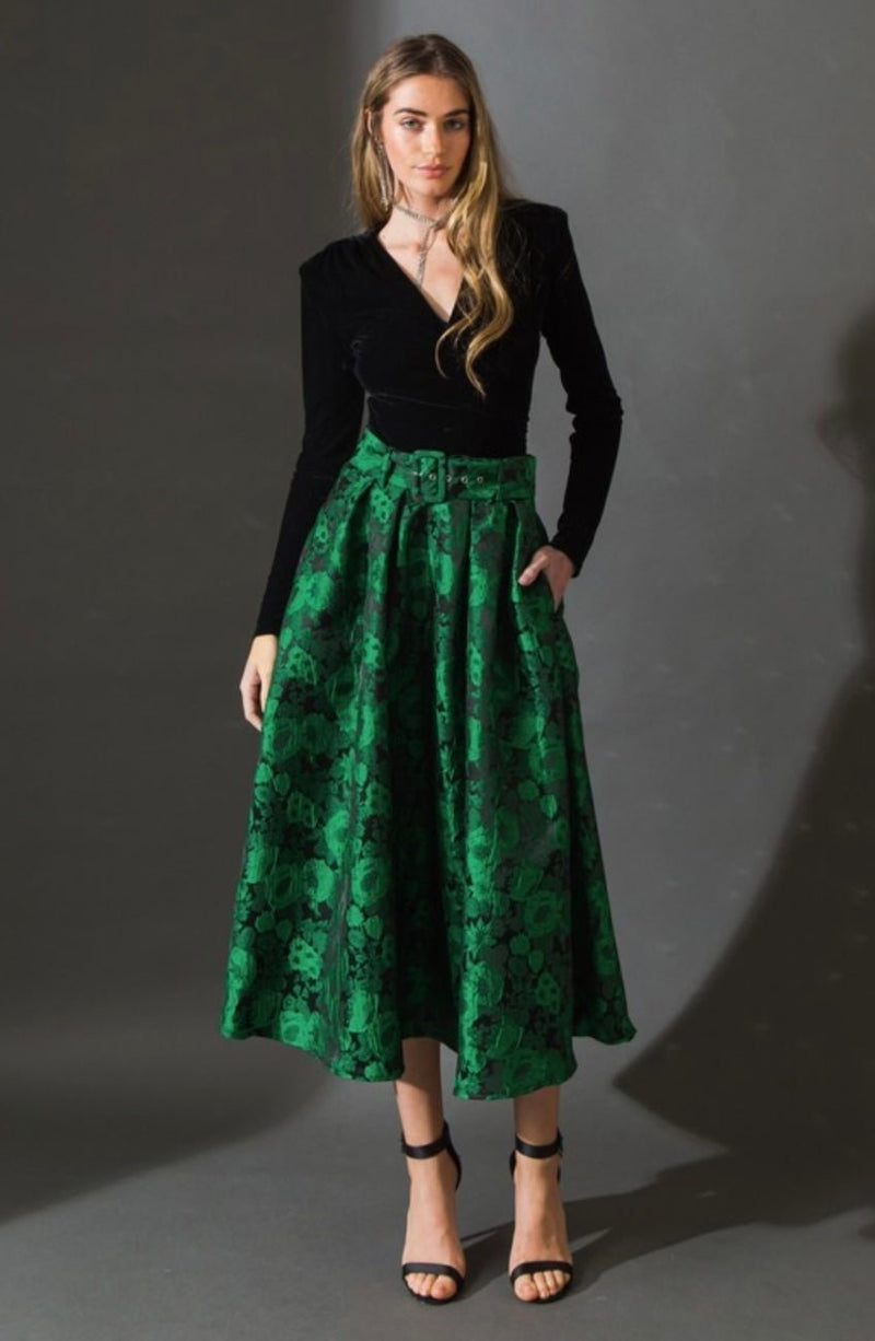 Alexa Jacquard Skirt - Bellasbylola.com