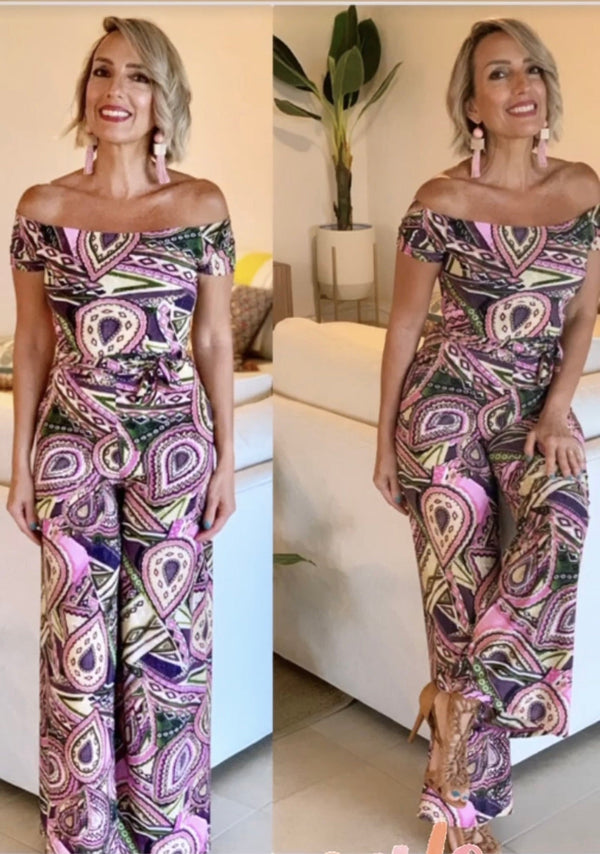 Colorful Palazzo Jumpsuit by Pia 🌺 - Bellasbylola.com